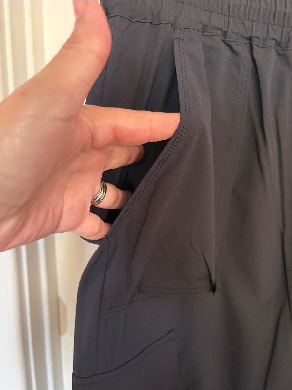 Fabletics Black Cargo Track Joggers - Picture 2 of 6